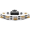 Meinl Percussion TMT2M-WH Traditional Mountable ABS Series Molded ABS Tambourine - White/Mixed Jingles