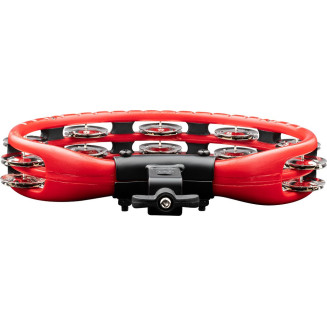 Meinl Percussion TMT2R Traditional Mountable ABS Series Molded ABS Tambourine - Red/Nickel-Plated Jingles