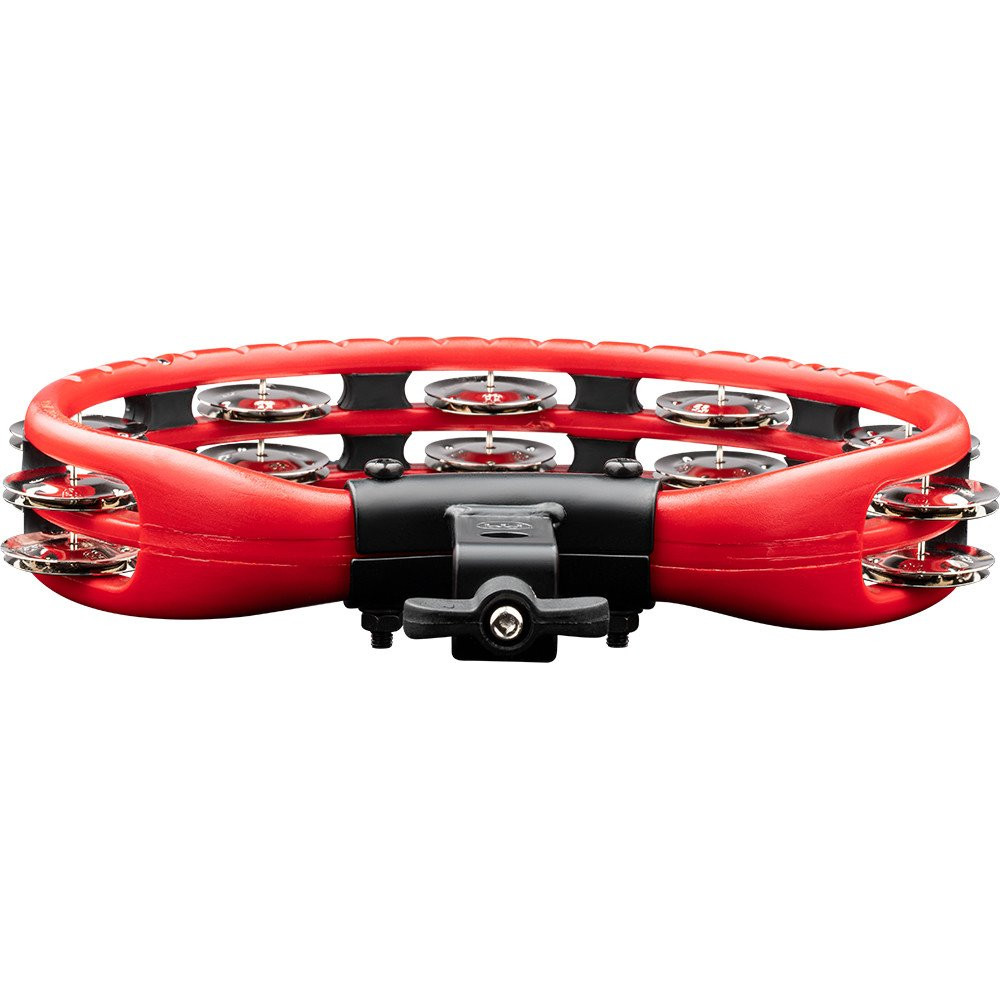 Meinl Percussion TMT2R Traditional Mountable ABS Series Molded ABS Tambourine - Red/Nickel-Plated Jingles