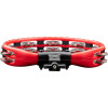 Meinl Percussion TMT2R Traditional Mountable ABS Series Molded ABS Tambourine - Red/Nickel-Plated Jingles