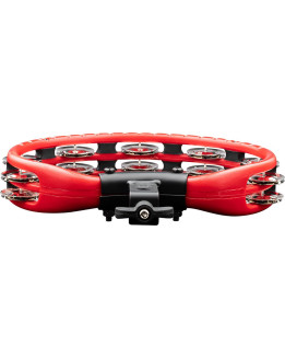 Meinl Percussion TMT2R Traditional Mountable ABS Series Molded ABS Tambourine - Red/Nickel-Plated Jingles