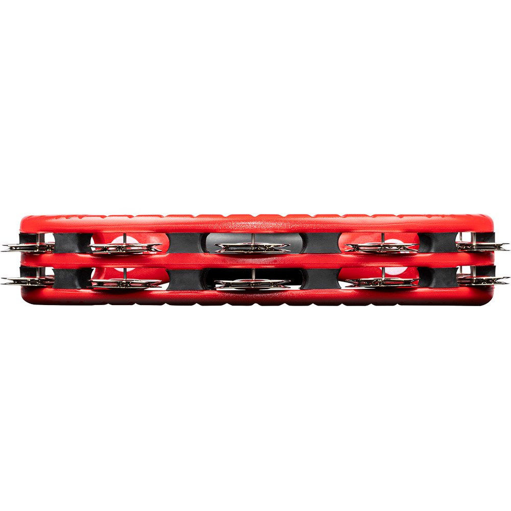 Meinl Percussion TMT2R Traditional Mountable ABS Series Molded ABS Tambourine - Red/Nickel-Plated Jingles