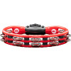 Meinl Percussion TMT2R Traditional Mountable ABS Series Molded ABS Tambourine - Red/Nickel-Plated Jingles