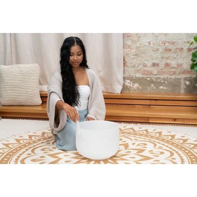 Meinl Sonic Energy CSB12A3 White-Frosted Crystal Singing Bowl 12