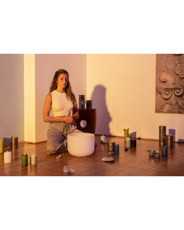 Meinl Sonic Energy CSB12E White-Frosted Crystal Singing Bowl 12