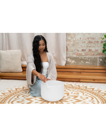 Meinl Sonic Energy CSB12F3 White-Frosted Crystal Singing Bowl 12