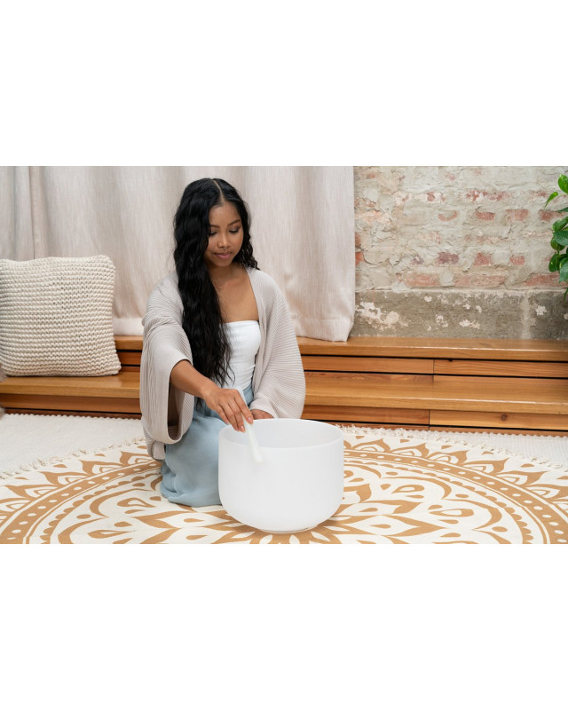 Meinl Sonic Energy CSB12F3 White-Frosted Crystal Singing Bowl 12