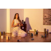 Meinl Sonic Energy CSBCSETCHA Color-Frosted Crystal Singing Bowl Chakra Set 7 pcs - B4/A4/G4/F4/E4/D4/C4/440 Hz