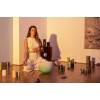Meinl Sonic Energy CSBCSETCHA Color-Frosted Crystal Singing Bowl Chakra Set 7 pcs - B4/A4/G4/F4/E4/D4/C4/440 Hz