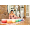 Meinl Sonic Energy CSBCSETCHA Color-Frosted Crystal Singing Bowl Chakra Set 7 pcs - B4/A4/G4/F4/E4/D4/C4/440 Hz