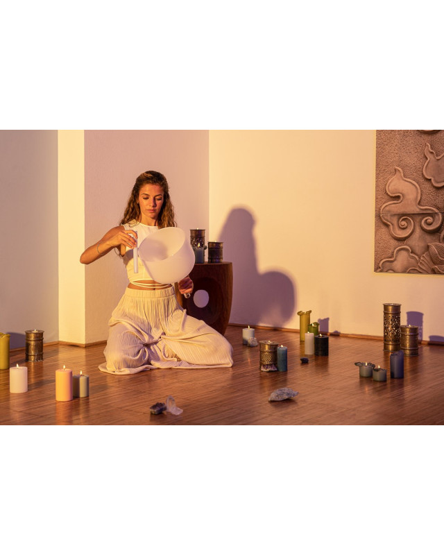 Meinl Sonic Energy CSBH10F White-frosted Crystal Singing Bowl with Handle 10