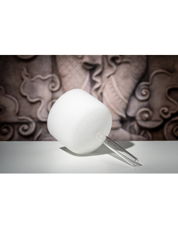 Meinl Sonic Energy CSBH8B White-frosted Crystal Singing Bowl with Handle 10