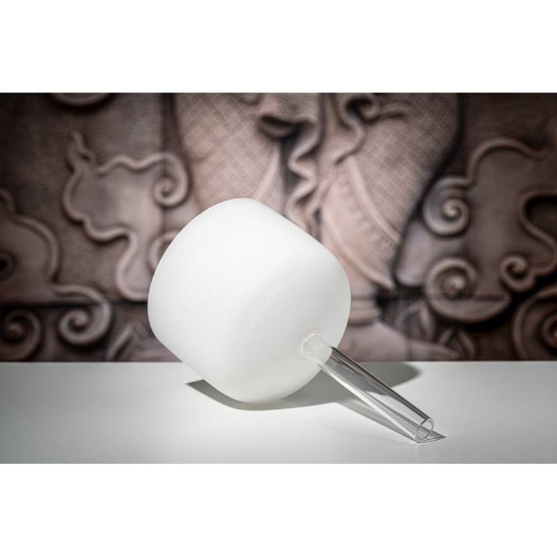 Meinl Sonic Energy CSBH8B White-frosted Crystal Singing Bowl with Handle 10