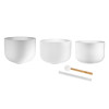 Meinl Sonic Energy CSBMSETCEG 3-piece Crystal Singing Bowl Set, C3 / E3 / G3, 440 Hz