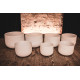 Meinl Sonic Energy CSBSETCHA White-Frosted Crystal Singing Bowls Set 7 pcs - B4/A4/G4/F4/E4/D4/C4/432 Hz