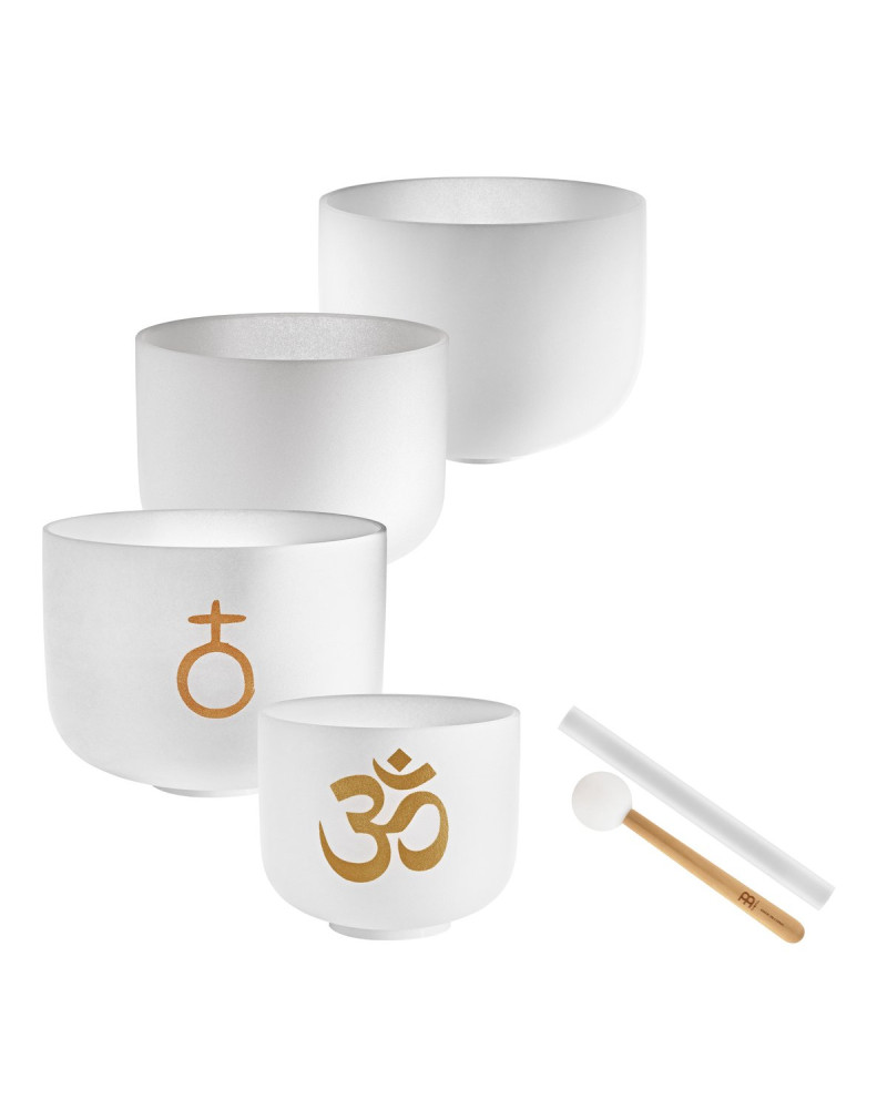 Meinl Sonic Energy CSBSETOM4 4-piece Om Crystal Singing Bowl Set