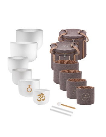 Meinl Sonic Energy CSBSETOM6 6-piece Om Crystal Singing Bowl Set