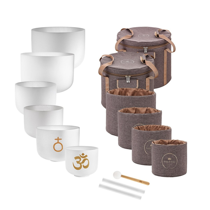 Meinl Sonic Energy CSBSETOM6 6-piece Om Crystal Singing Bowl Set