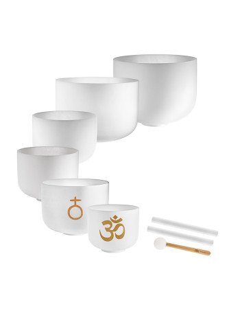 Meinl Sonic Energy CSBSETOM6 6-piece Om Crystal Singing Bowl Set