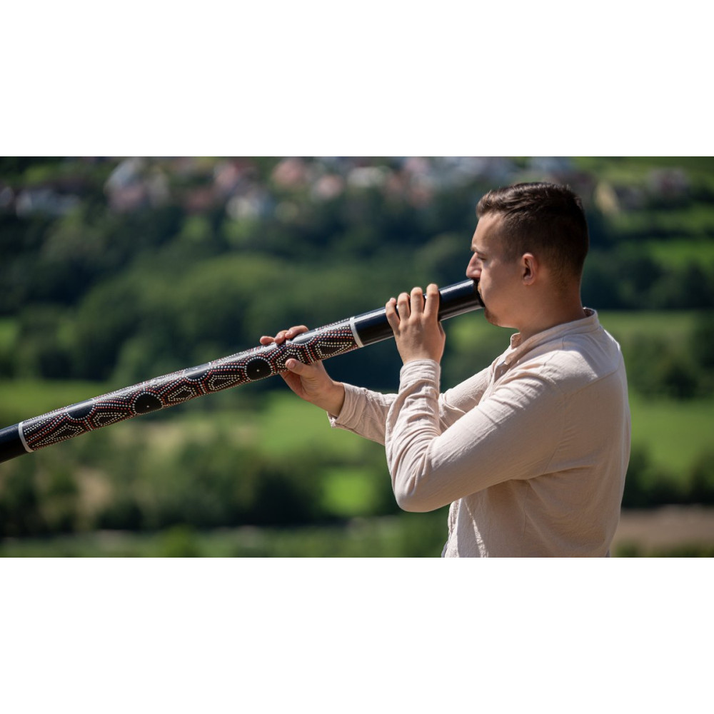 Meinl Sonic Energy DD1BK Bamboo Didgeridoo - Dot-Painted/Black