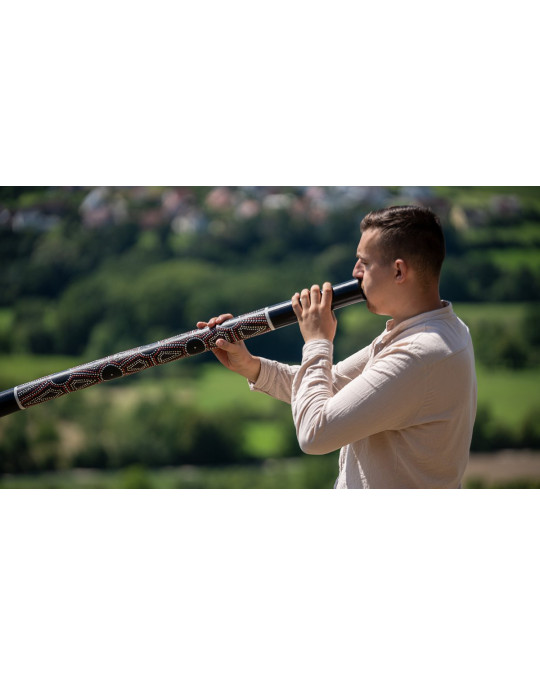 Meinl Sonic Energy DD1BK Bamboo Didgeridoo - Dot-Painted/Black