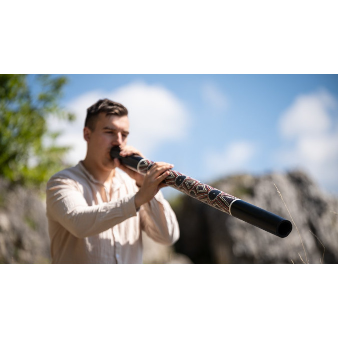 Meinl Sonic Energy DD1BK Bamboo Didgeridoo - Dot-Painted/Black