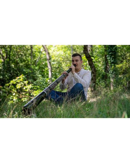 Meinl Sonic Energy DDPROFPE Sliced Pro Didgeridoo - E Tuning - Dot Painted