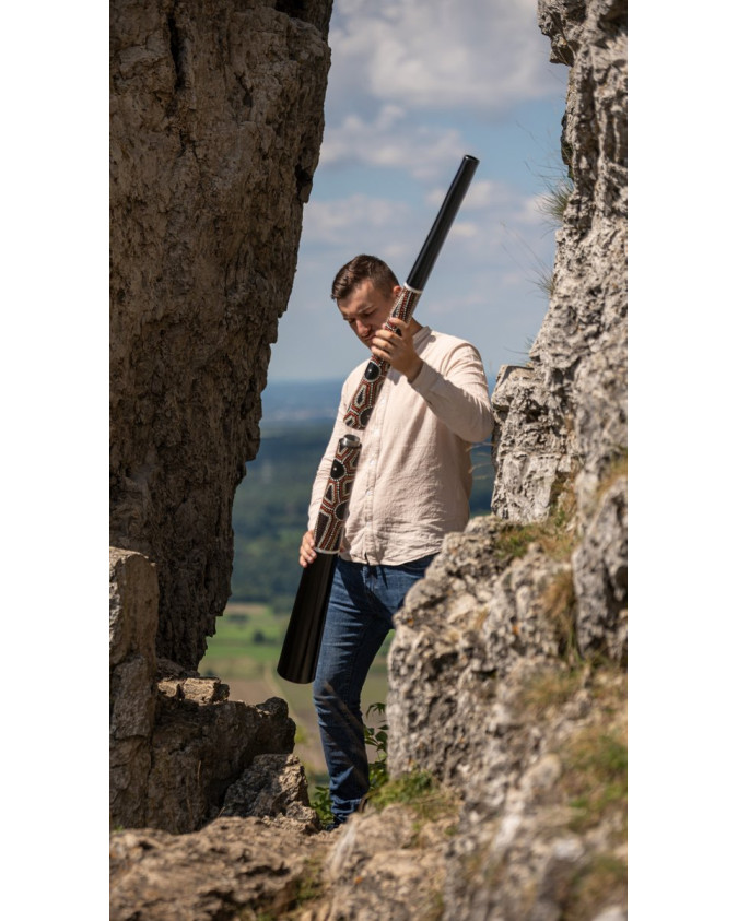 Meinl Sonic Energy DDPROFPE Sliced Pro Didgeridoo - E Tuning - Dot Painted