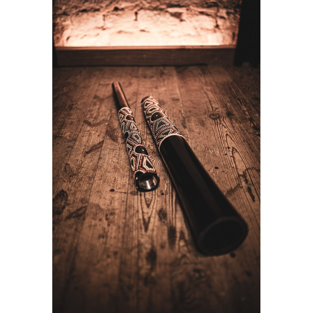 Meinl Sonic Energy DDPROFPE Sliced Pro Didgeridoo - E Tuning - Dot Painted