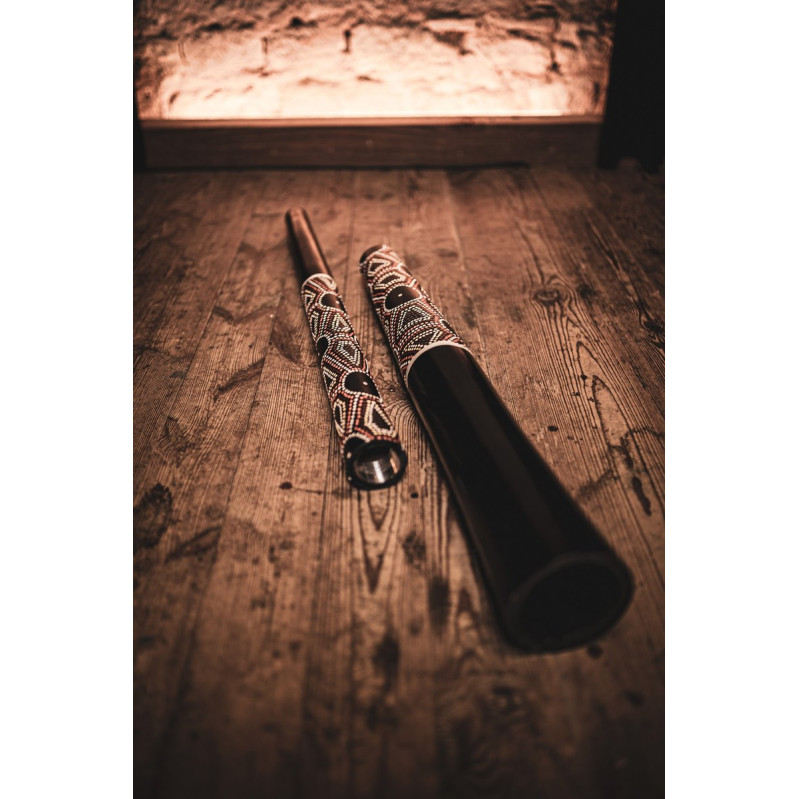 Meinl Sonic Energy DDPROFPE Sliced Pro Didgeridoo - E Tuning - Dot Painted