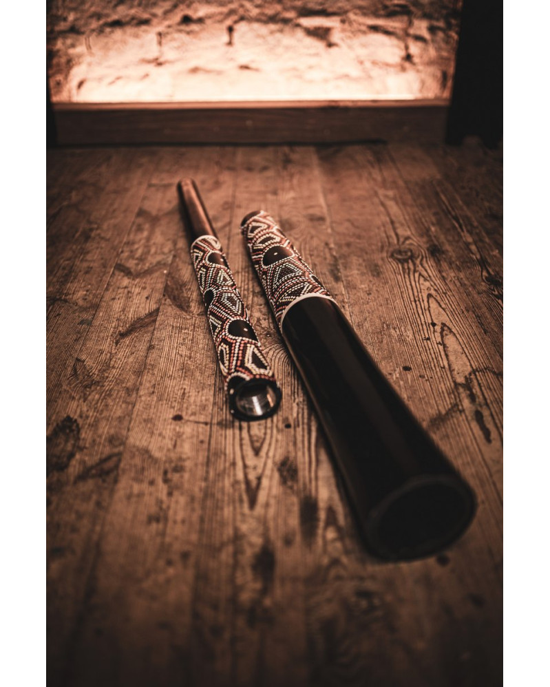 Meinl Sonic Energy DDPROFPE Sliced Pro Didgeridoo - E Tuning - Dot Painted