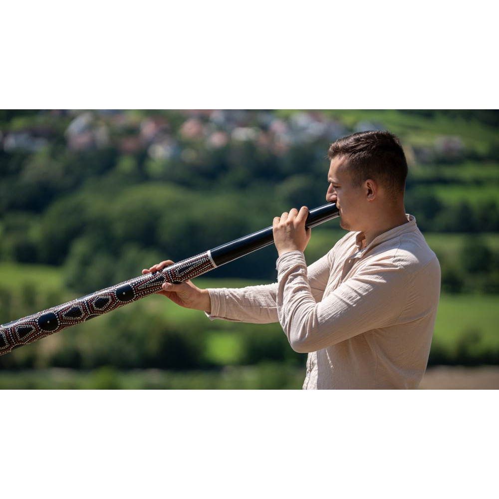 Meinl Sonic Energy DDPROFPE Sliced Pro Didgeridoo - E Tuning - Dot Painted