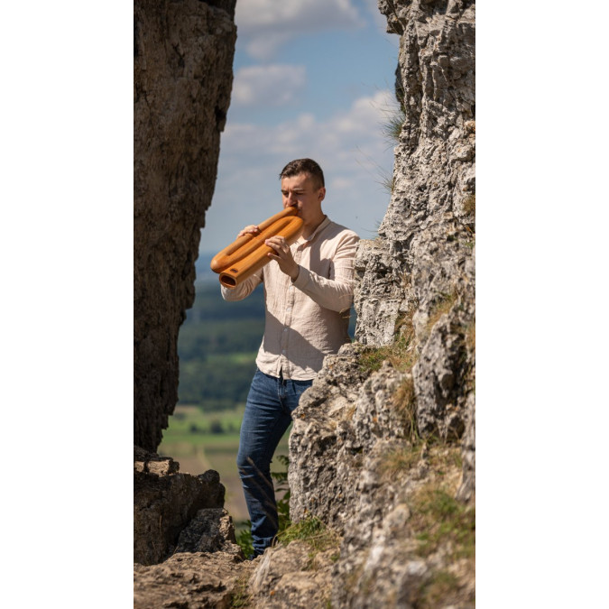 Meinl Sonic Energy DDPROFZD Z-shaped Pro Didgeridoo - D Tuning - Natural