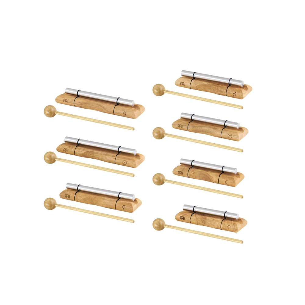 Meinl Sonic Energy EC-SET-CHA-7 Planetary Tuned Energy Chimes Chakra Set -7 pcs
