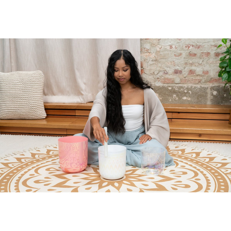 Meinl Sonic Energy ECSBSETEBG MEINL  Sonic Energy Essence Crystal Singing Bowl Set E4/B3/G3/440 Hz - 3 pcs