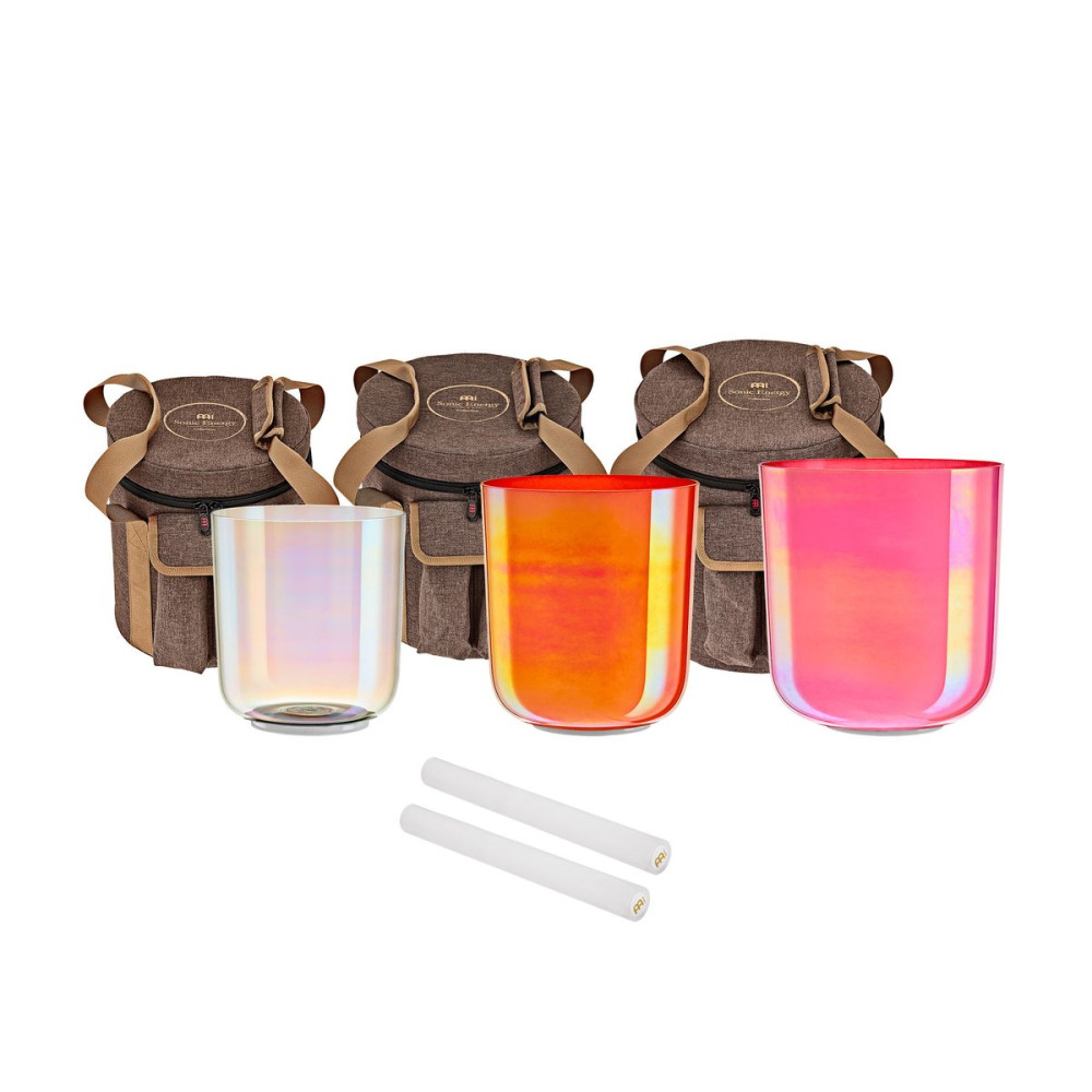 Meinl Sonic Energy ECSBSETECG Essence Crystal Singing Bowl Set E4/C4/G3/440 Hz - 3 pcs