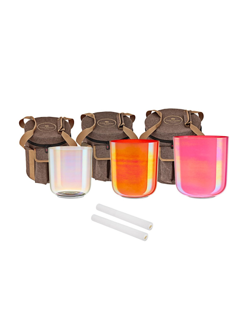 Meinl Sonic Energy ECSBSETECG Essence Crystal Singing Bowl Set E4/C4/G3/440 Hz - 3 pcs