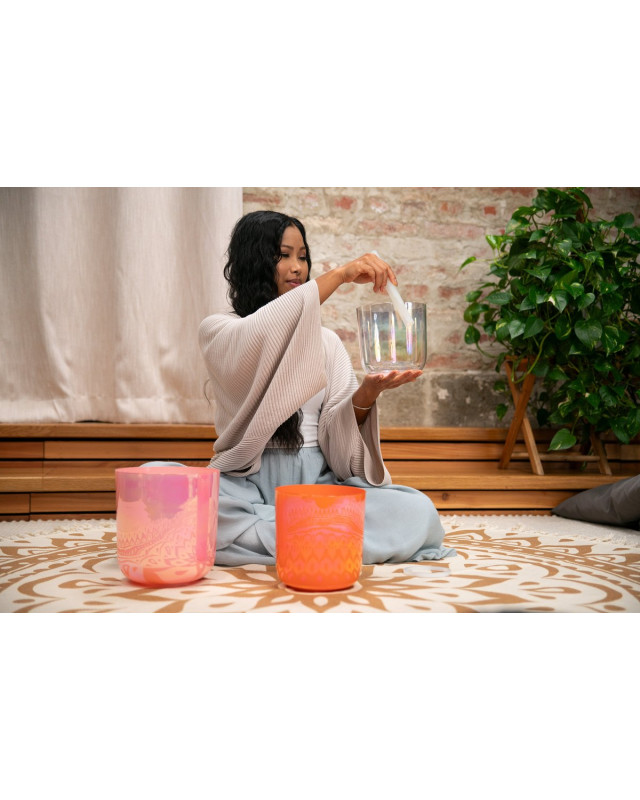 Meinl Sonic Energy ECSBSETECG Essence Crystal Singing Bowl Set E4/C4/G3/440 Hz - 3 pcs