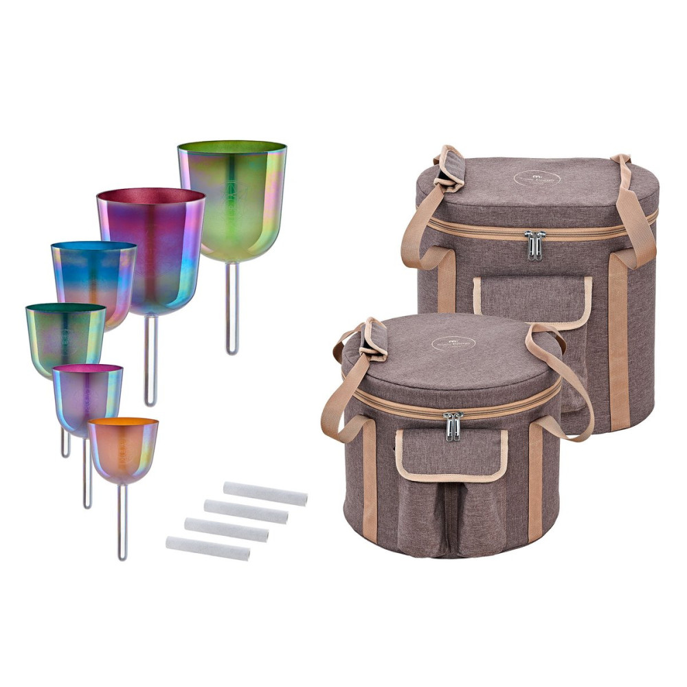 Meinl Sonic Energy ESOLCSBSET 6-piece Essence Solfeggio Crystal Singing Bowl Set