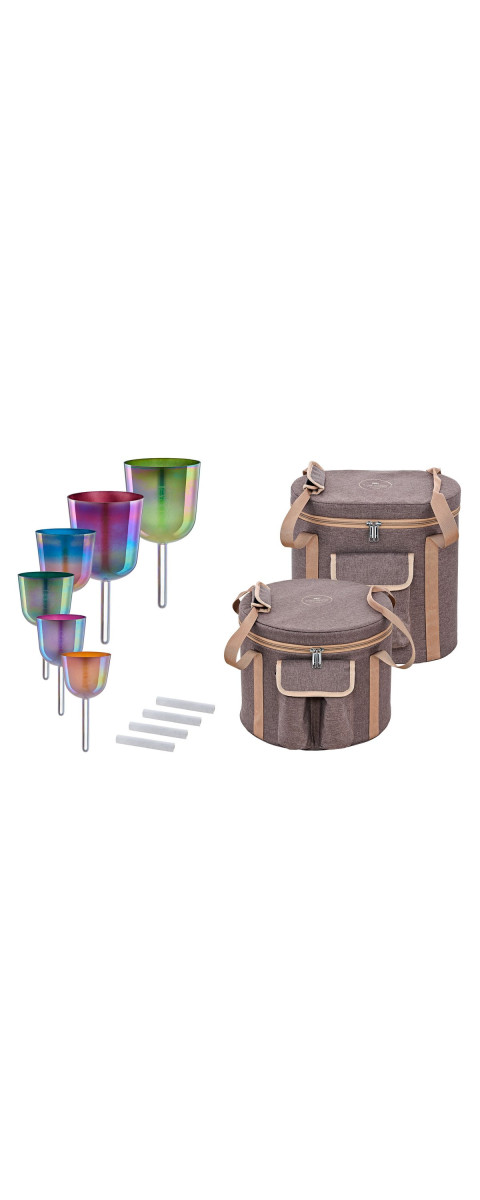 Meinl Sonic Energy ESOLCSBSET 6-piece Essence Solfeggio Crystal Singing Bowl Set
