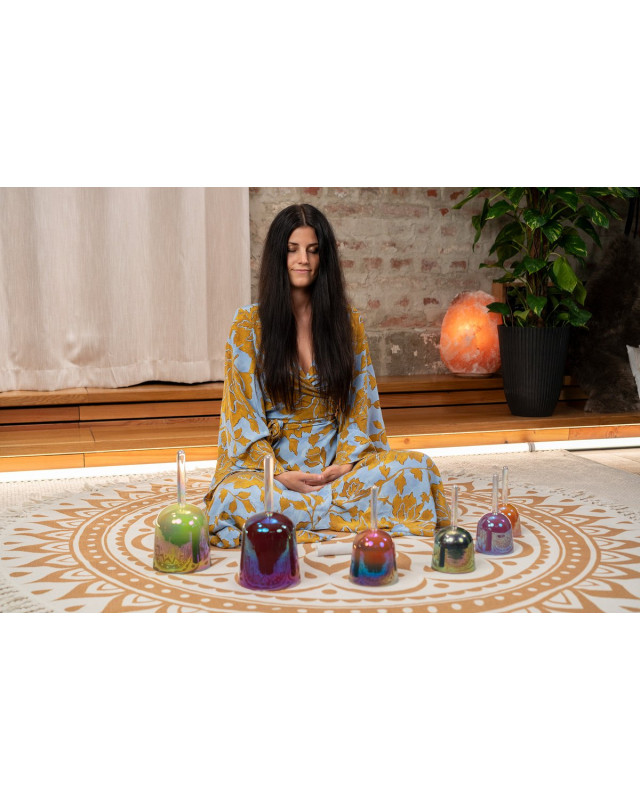 Meinl Sonic Energy ESOLCSBSET 6-piece Essence Solfeggio Crystal Singing Bowl Set