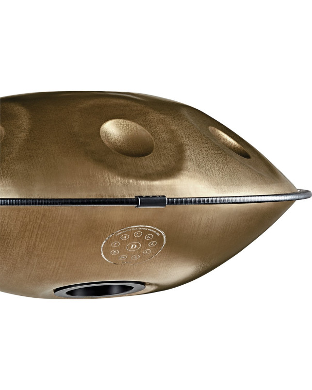 Meinl Sonic Energy HPSTL100 Sensory Handpan Stainless Steel D Kurd 10 Notes 440 Hz - Vintage Gold