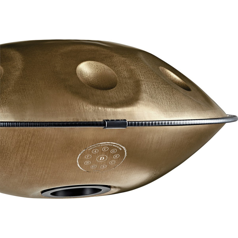 Meinl Sonic Energy HPSTL100 Sensory Handpan Stainless Steel D Kurd 10 Notes 440 Hz - Vintage Gold