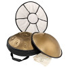 Meinl Sonic Energy HPSTL101 Sensory Handpan Stainless Steel D Amara 10 Notes 440 Hz - Vintage Gold