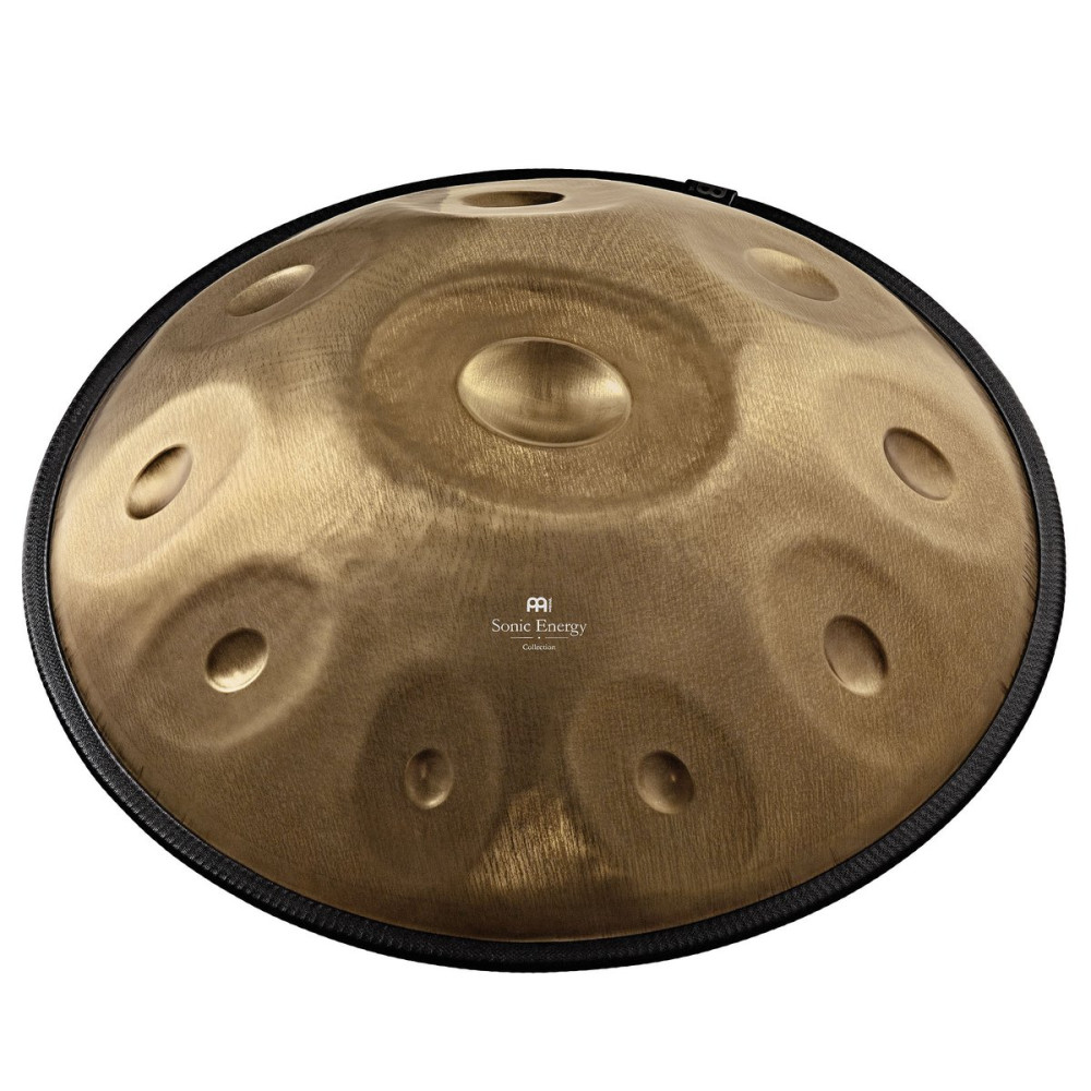 Meinl Sonic Energy HPSTL101 Sensory Handpan Stainless Steel D Amara 10 Notes 440 Hz - Vintage Gold