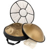 Meinl Sonic Energy HPSTL101 Sensory Handpan Stainless Steel D Amara 10 Notes 440 Hz - Vintage Gold