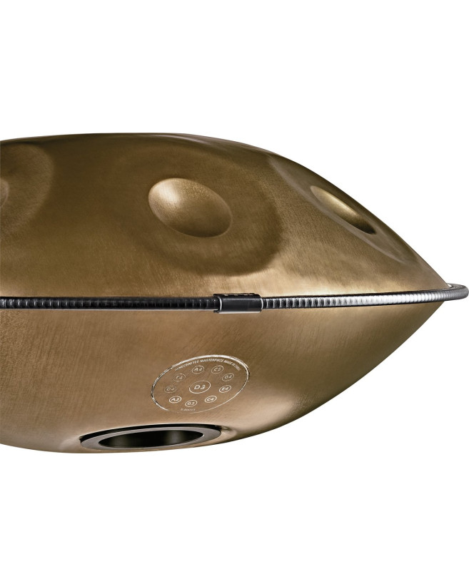 Meinl Sonic Energy HPSTL101 Sensory Handpan Stainless Steel D Amara 10 Notes 440 Hz - Vintage Gold