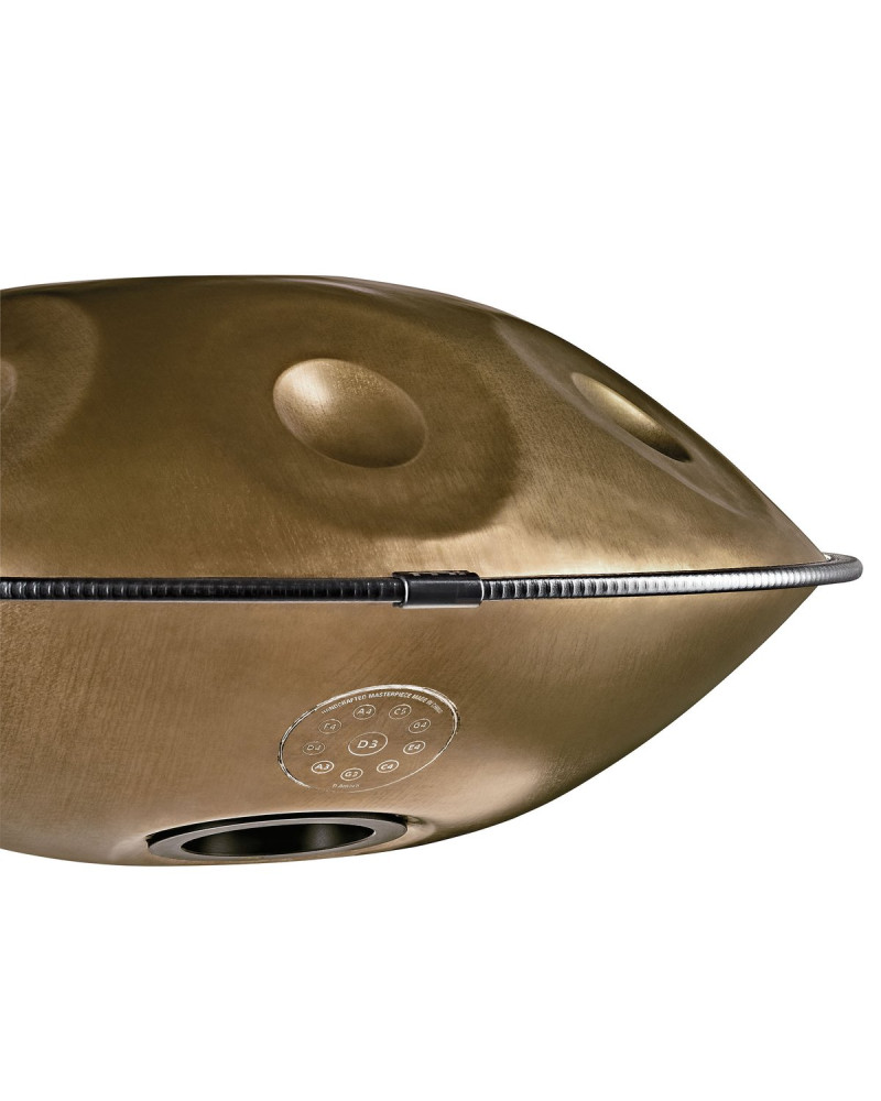 Meinl Sonic Energy HPSTL101 Sensory Handpan Stainless Steel D Amara 10 Notes 440 Hz - Vintage Gold