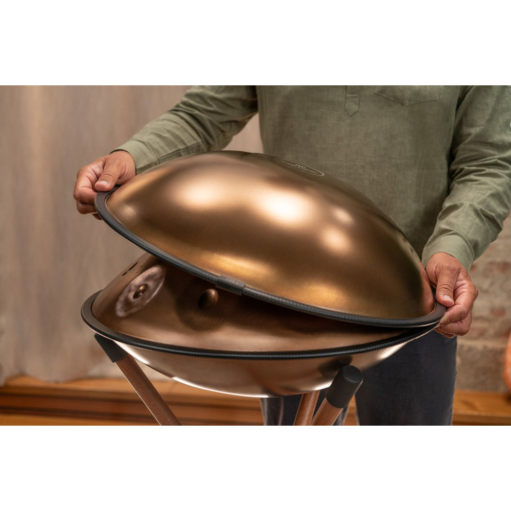 Meinl Sonic Energy HPSTL102CU Sensory Handpan, Stainless Steel, E La Sirena, 10 Notes, 432 Hz, Vintage copper, Engraved 