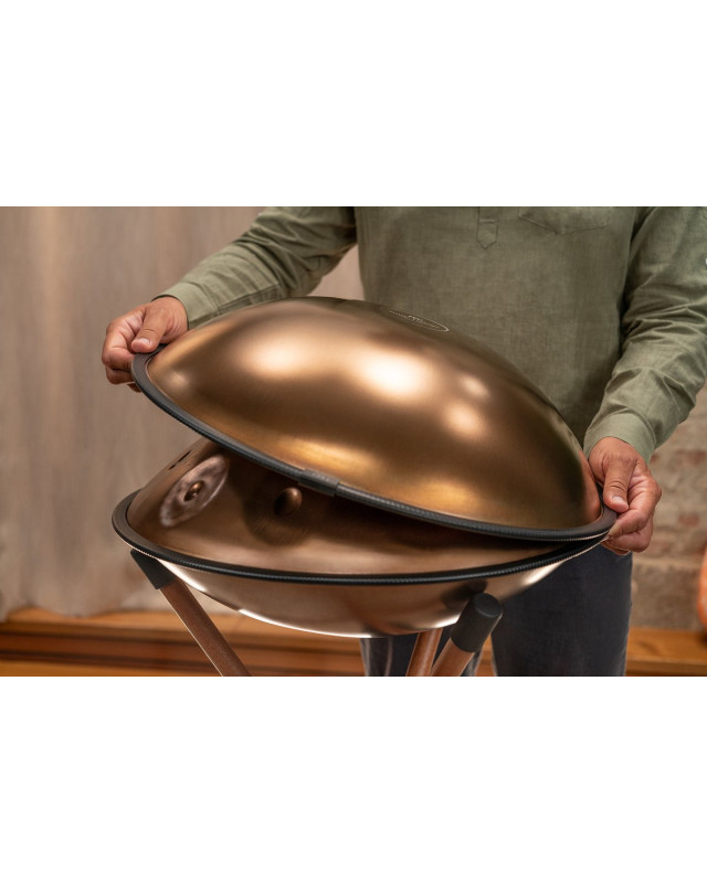 Meinl Sonic Energy HPSTL102CU Sensory Handpan, Stainless Steel, E La Sirena, 10 Notes, 432 Hz, Vintage copper, Engraved 